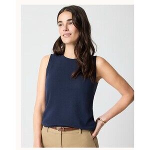 J.CREW Sweater Shell Plus Size 2X Navy Blue NEW Casual Career Preppy BO375